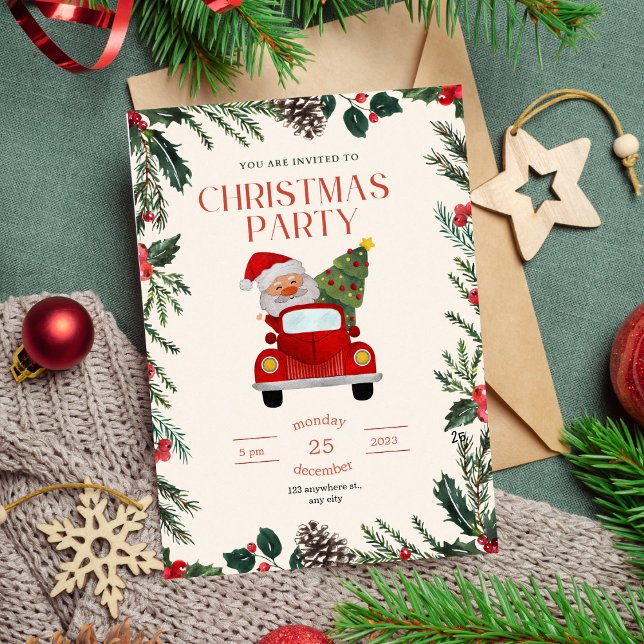 Weihnachten Abendessen Party Weihnachten Jingle un Einladung (Von Creator hochgeladen)