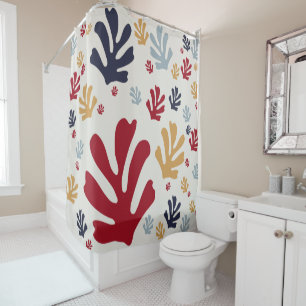 Weihnachten Abstrakte Blätter Mittelalterliche Mod Duschvorhang