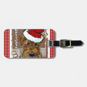WEIHNACHTEN AIREDALE GEPÄCKANHÄNGER