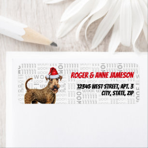Weihnachten Airedale Terrier Dog Feiertagsadresse