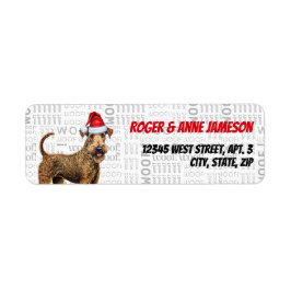 Weihnachten Airedale Terrier Dog Feiertagsadresse