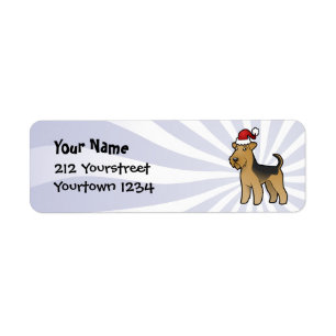 Weihnachten Airedale Terrier/Waliser Terrier