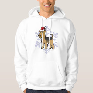 Weihnachten Airedale Terrier/Waliser Terrier Hoodie