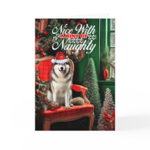 Weihnachten Alaskan Malamute Dog Naughty oder Nice