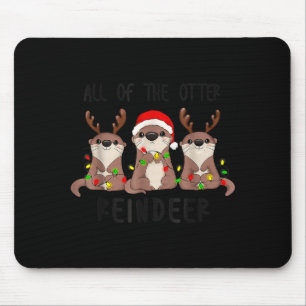 Weihnachten aller Otter Rentiere Mousepad