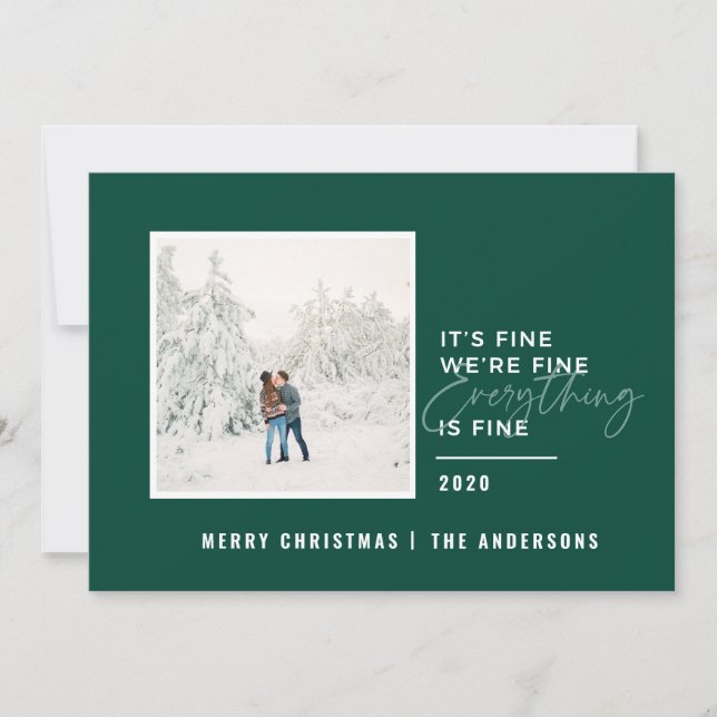 Weihnachten alles ist ein schönes typografisches F (Vorderseite)