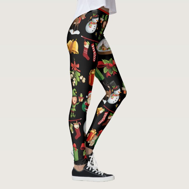 Weihnachten alles Leggings Ugly Sweater Party (Rechts)