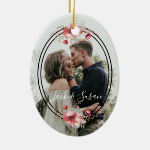 Weihnachten als Mr. und Miss Christmas Foto Keramik Ornament