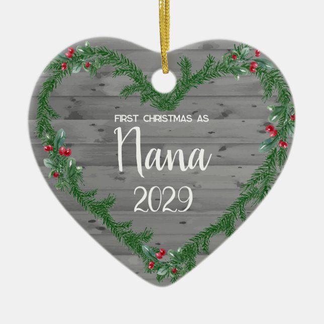Weihnachten als Nana Keramik Ornament (Vorne)