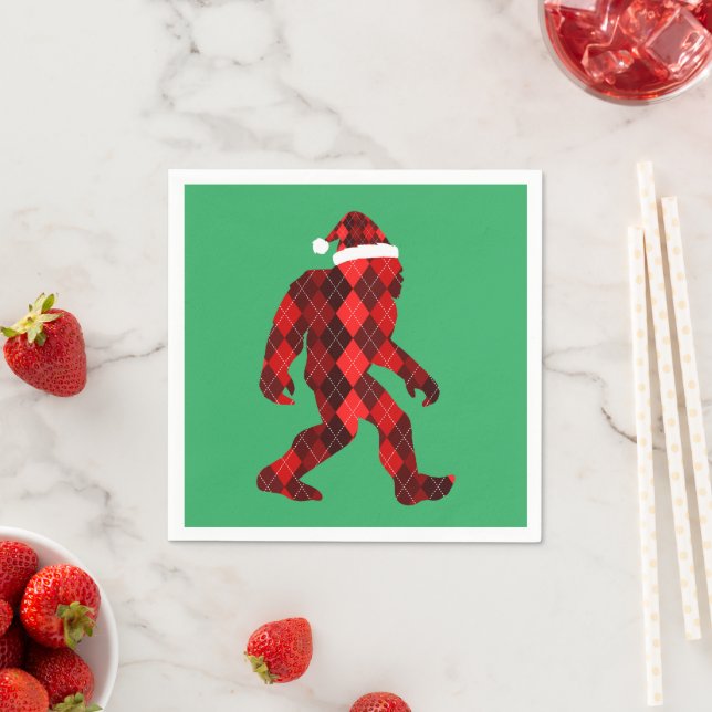 Weihnachten am Bigfoot - Weihnachten Serviette (Beispiel)