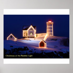 Weihnachten am Klumpen-Licht Poster