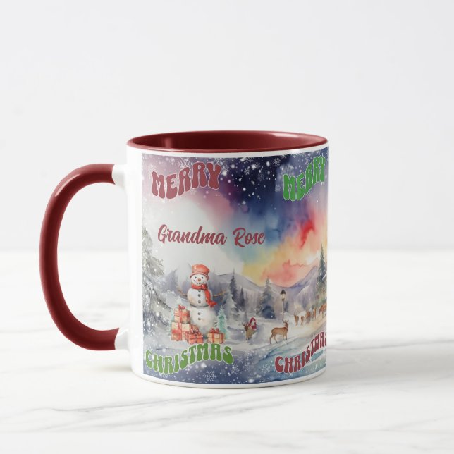 Weihnachten am Nordpol individuell angepasst Tasse (Links)