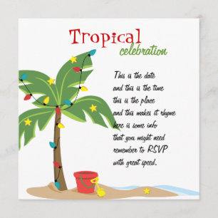 Weihnachten am Strand Einladung