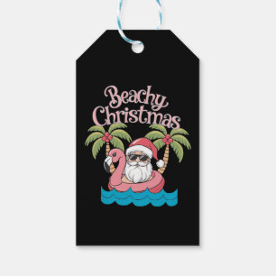 Weihnachten am Strand Tropischer Urlaub Santa Stra Geschenkanhänger