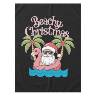 Weihnachten am Strand Tropischer Urlaub Santa Stra Tischdecke