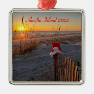 Weihnachten am Strand von Amelia Insel Ornament Aus Metall