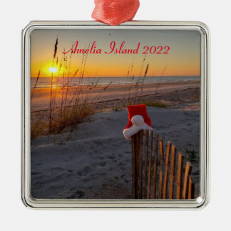 Weihnachten am Strand von Amelia Insel Ornament Aus Metall