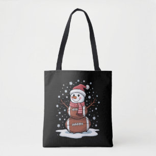 Weihnachten American Football Schneemann Xmas Spor Tasche