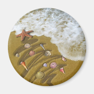 Weihnachten an der Küste aufgewaschen Magnet