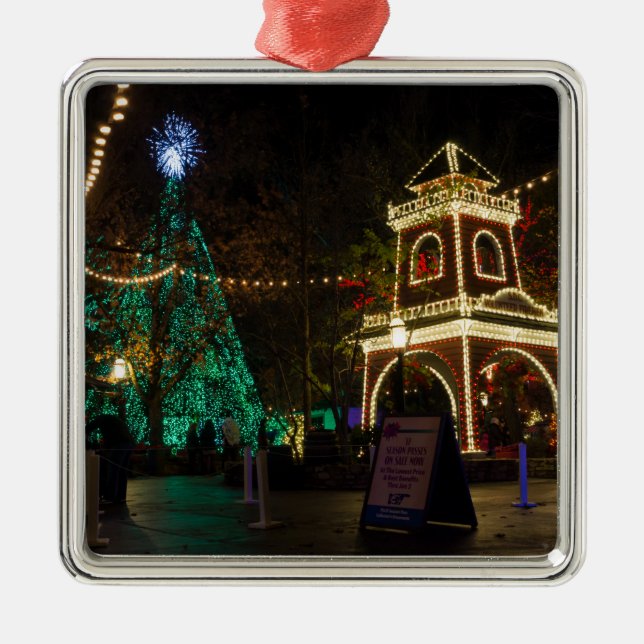 Weihnachten an der silberner Dollar-Stadt Ornament Aus Metall (Vorne)