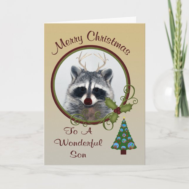 Weihnachten an Sohn Grußkarte (Vorderseite)