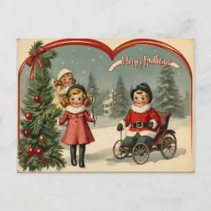 Weihnachten Anfang 1900 Frohe Feiertage 
