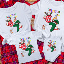 Weihnachten Anpassbare Familien-Crew Spaß T-Shirt