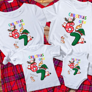 Weihnachten Anpassbare Familien-Crew Spaß T-Shirt