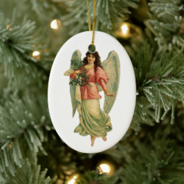 Weihnachten, antiker Viktorianischer Engel Keramikornament