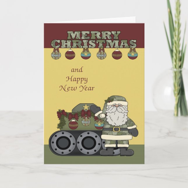 Weihnachten, Army Grußkarte Feiertagskarte (Vorderseite)