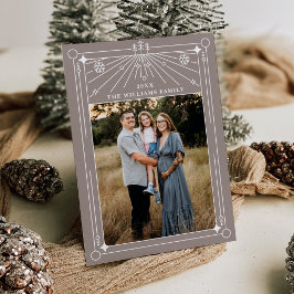 Weihnachten Art Deco Line Foto Einladung