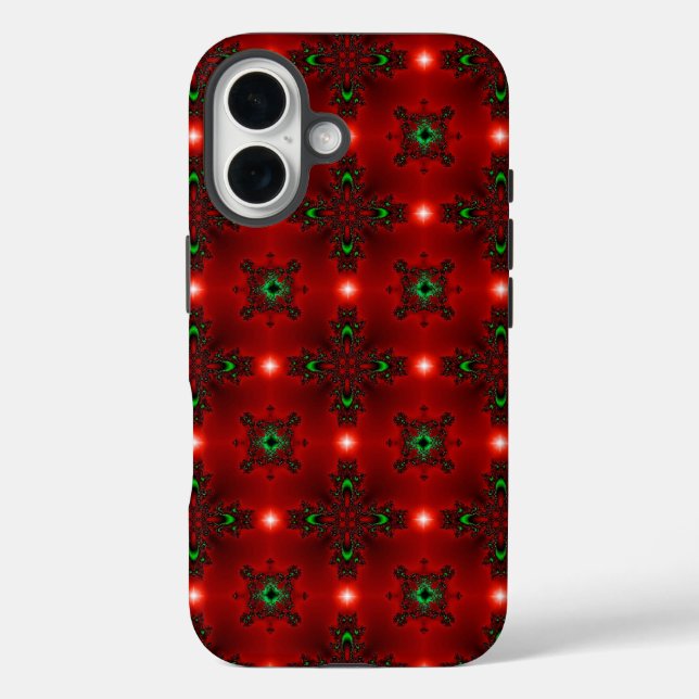 Weihnachten Artdeco im Retro-Stil iPhone 16 Hülle (Rückseite)