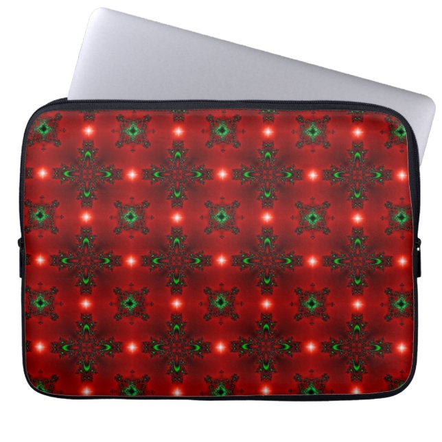 Weihnachten Artdeco im Retro-Stil Laptopschutzhülle (Vorderseite)