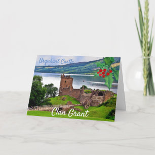 Weihnachten auf Burg Urquhart des schottischen Cla Karte