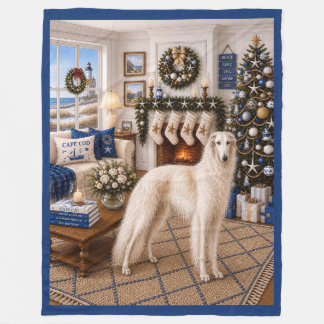 Weihnachten auf Cape Cod ,Borzoi Fleecedecke