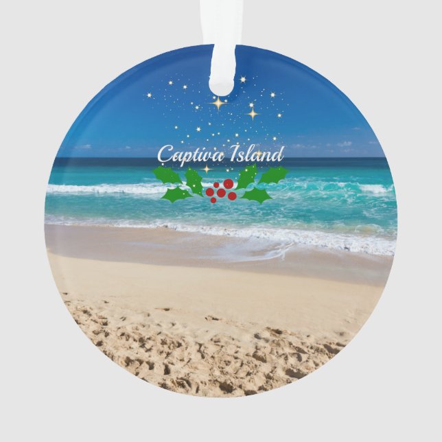 Weihnachten auf Captiva Island, Florida Ornament (Rückseite)