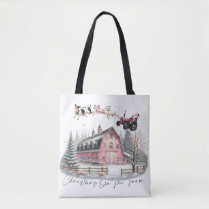 Weihnachten auf dem Bauernhof, frohe Weihnachten Tasche