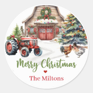 Weihnachten auf dem Bauernhof Stickers