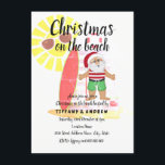 Weihnachten auf dem Beach Summer Santa Party Einla Einladung<br><div class="desc">Weihnachten am Strand Sommer Weihnachten Party laden voll und ganz individuell gestaltet ein</div>