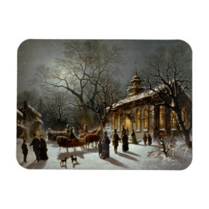 Weihnachten auf dem Lande Magnet