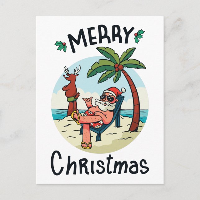 Weihnachten auf dem Platz im Juli Postkarte (Vorderseite)