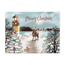 Weihnachten auf der Lake Foto Card