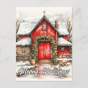Weihnachten auf der Landfarm   Glückliche Ferien A Postkarte