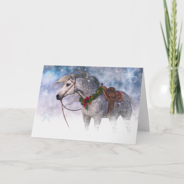 Weihnachten auf der Range Holiday Card Karte (Vorderseite)