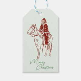 Weihnachten auf einem Pferd Geschenkanhänger