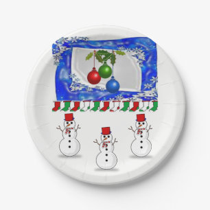 Weihnachten auf Papptellern Pappteller