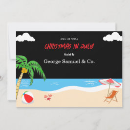 Weihnachten auf Seeseite im Juli Individuelle Name Einladung