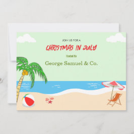 Weihnachten auf Seeseite im Juli Individuelle Name Einladung
