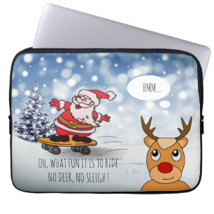 Weihnachten auf Skateboard für Kinder Weihnachten Laptopschutzhülle