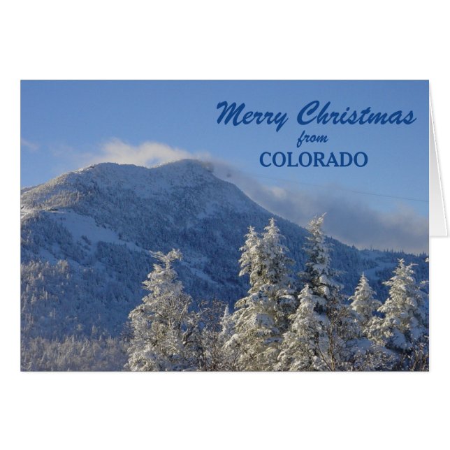 Weihnachten aus Colorado Mountains Weihnachtskarte (Vorderseite (Horizontal))